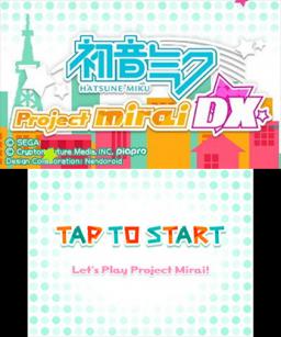 Hatsune Miku: Project Mirai DX Title Screen